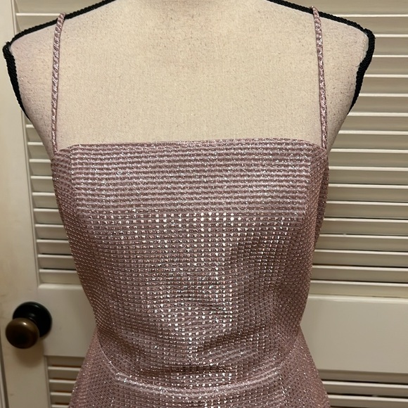 Lulus Earned Your Win Metallic Lace-Up Mini
Dress in Pink, Size Medium, NWT - Picture 4 of 17